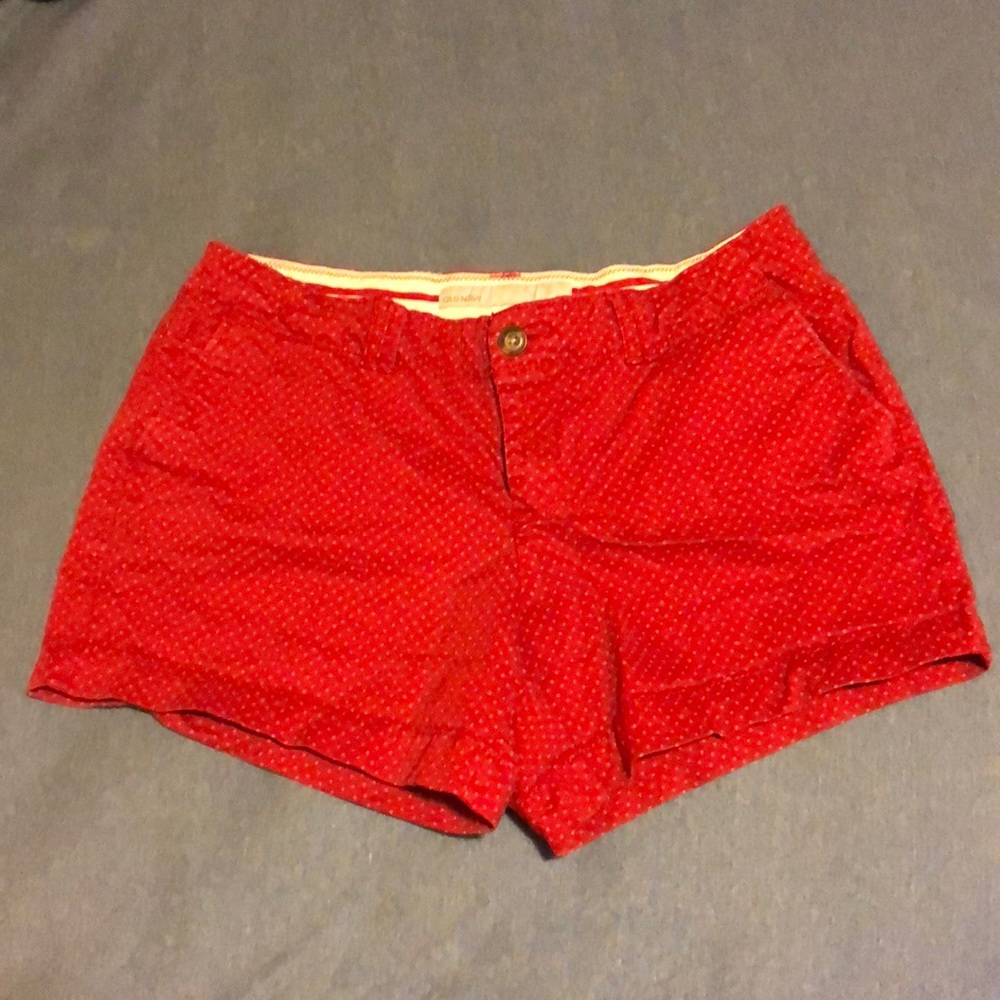 Red polka dot shorts!